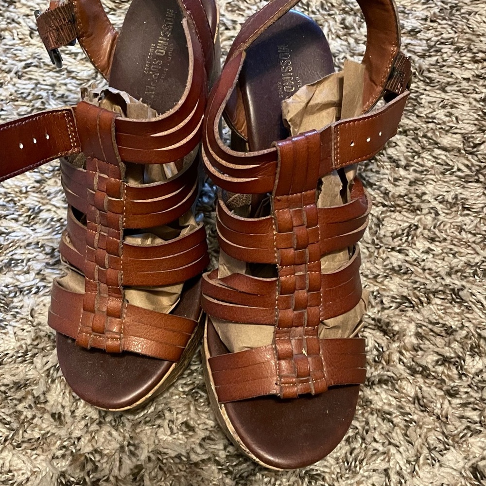 Brown Leather Strappy Sandals